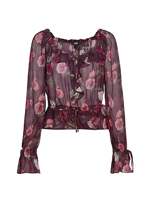 Lanea Floral Silk Blouse