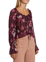 Lanea Floral Silk Blouse