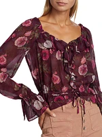 Lanea Floral Silk Blouse