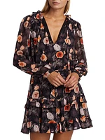 Heirloom Floral Silk Minidress