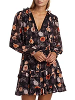 Heirloom Floral Silk Minidress