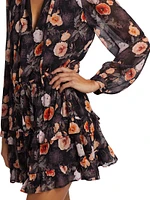 Heirloom Floral Silk Minidress