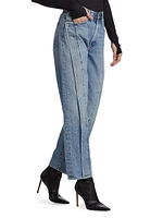 The Fold High-Rise Straight Jeans