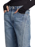 The Fold High-Rise Straight Jeans