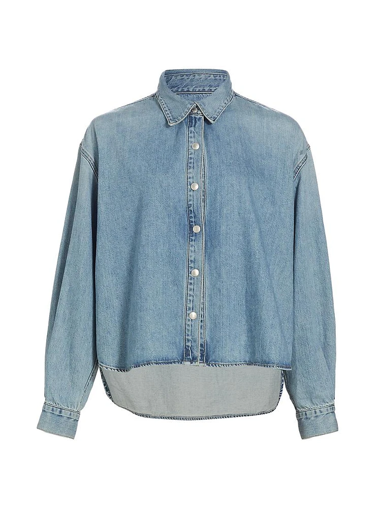 Aidan High-Low Denim Shirt