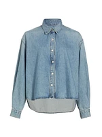 Aidan High-Low Denim Shirt