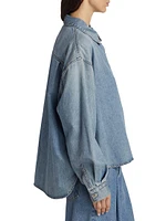 Aidan High-Low Denim Shirt