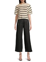 Leigh Linen Pull-On Pants