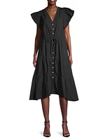 Kristi Tiered Cotton Tie-Waist Dress