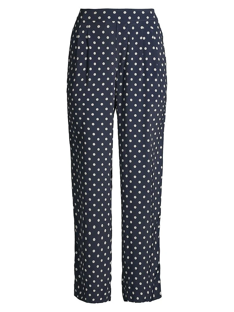 Leigh Polka Dot Satin Pants