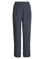 Leigh Polka Dot Satin Pants