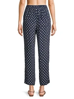 Leigh Polka Dot Satin Pants