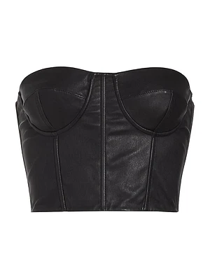 Leather Bustier Top