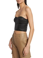 Leather Bustier Top