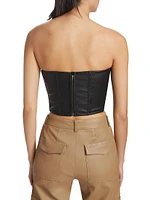 Leather Bustier Top