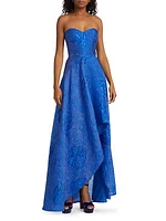 Ayla Jacquard High-Low Gown