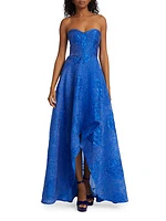 Ayla Jacquard High-Low Gown