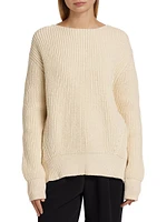 Bow-Detailed Rib-Knit Sweater