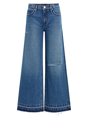 Freya Distressed Wide-Leg Jeans