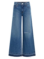 Freya Distressed Wide-Leg Jeans