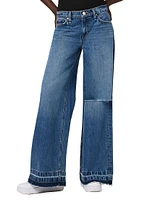 Freya Distressed Wide-Leg Jeans