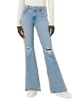 Farrah Stretchn. Distressed Bootcut Jeans