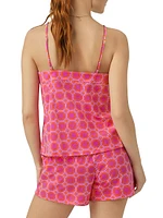 Geo Hex Boxer Cami Pajama Set