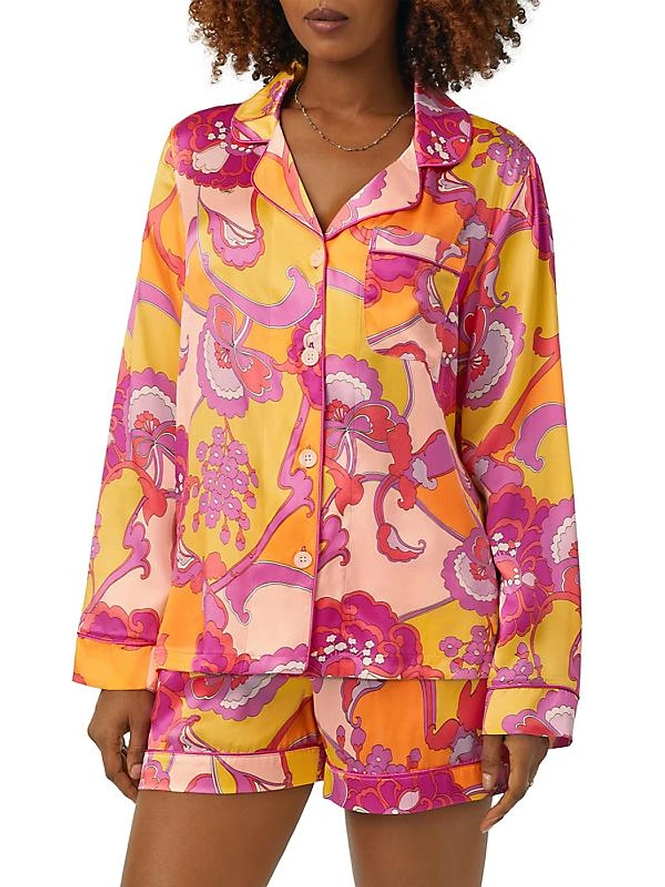 Blossom Boxer Long-Sleeve Pajama Set