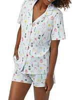 Wedding Party Boxer Short-Sleeve Pajama Set