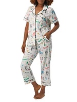 Just Married Crop Short-Sleeve Pajama Set