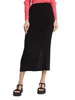 Grasping the Formless Hatching Pleats Midi-Skirt