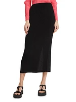 Grasping the Formless Hatching Pleats Midi-Skirt