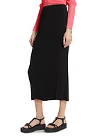 Grasping the Formless Hatching Pleats Midi-Skirt