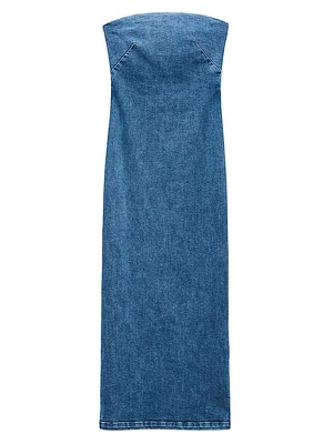 Jasmine Stretch Denim Midi-Dress