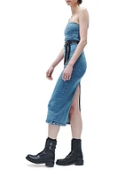 Jasmine Stretch Denim Midi-Dress