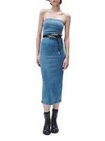 Jasmine Stretch Denim Midi-Dress