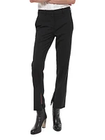 Virgin Wool Slim-Fit Crop Pants