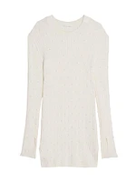 Embellished Crewneck Cotton Minidress