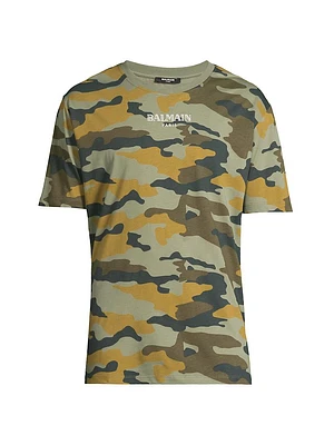 Logo Camouflage Cotton T-Shirt