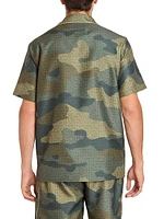 Camouflage Monogram Shantung Shirt