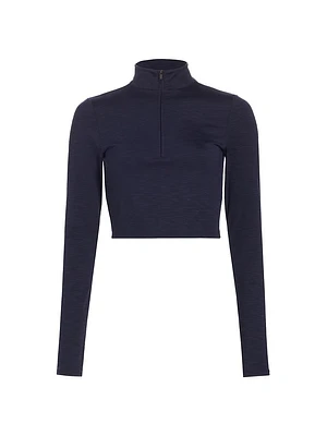 Stevie Active Half-Zip Crop Top