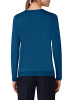 Cashmere-Silk V-Neck Sweater