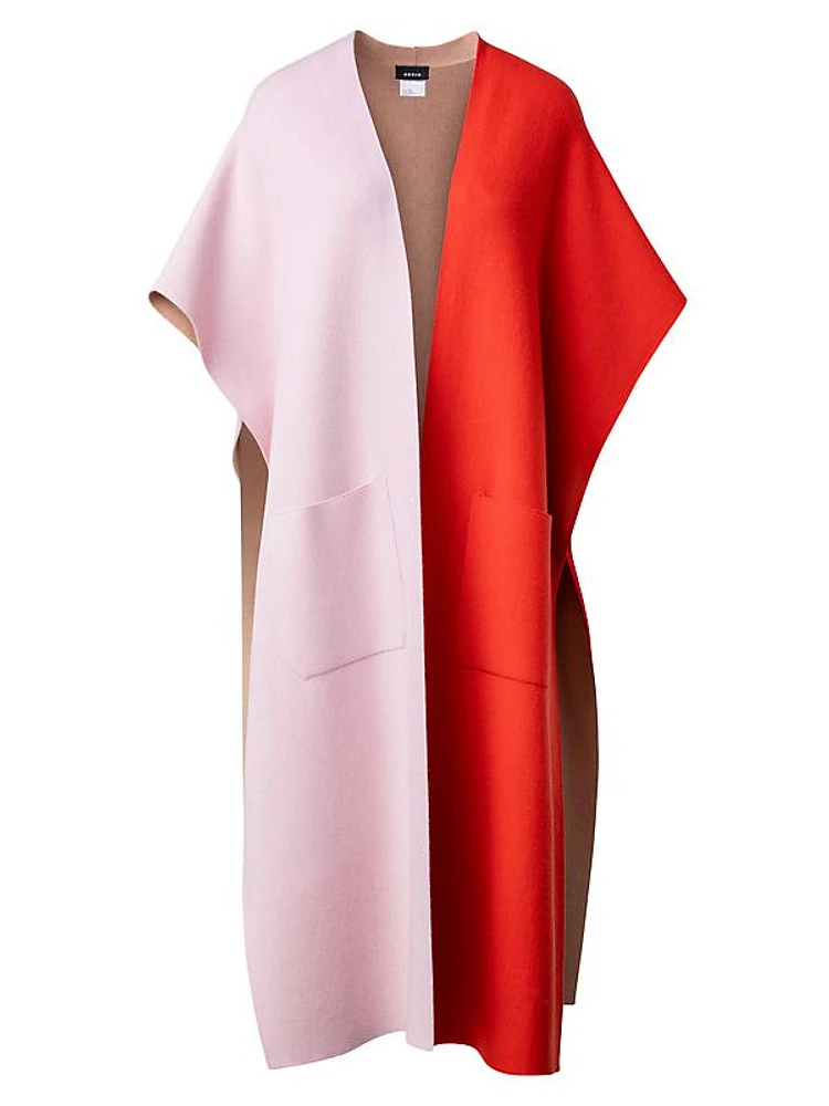 Two-Tone Cashmere Cape