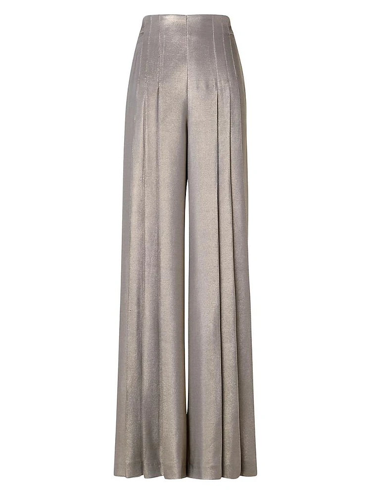 Miyuki Silk-Blend Wide-Leg Pants