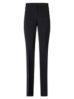 Silk Slim-Straight Pants