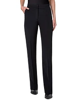 Silk Slim-Straight Pants