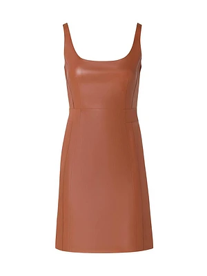 Leather Sleeveless Minidress