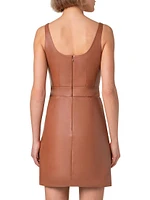 Leather Sleeveless Minidress