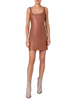 Leather Sleeveless Minidress