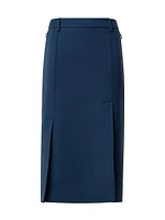 Wool Pencil Midi-Skirt